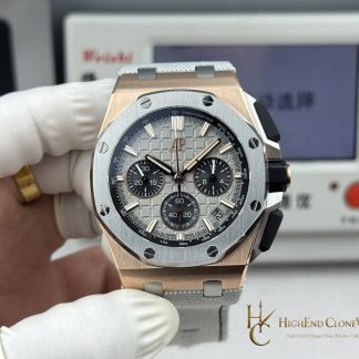 Audemars Piguet Royal Oak Offshore Rose Gold Gray Dial 26420 Selfwinding Chronograph super clone watch front view