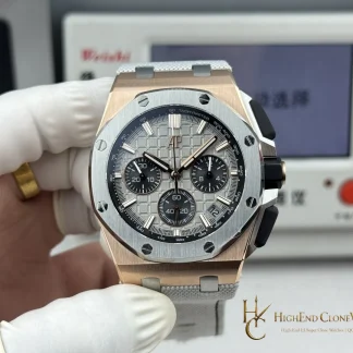 Audemars Piguet Royal Oak Offshore Rose Gold Gray Dial 26420 Selfwinding Chronograph super clone watch front view