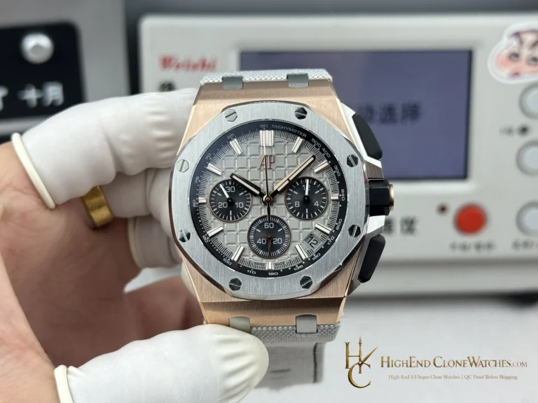 Audemars Piguet Royal Oak Offshore Rose Gold Gray Dial 26420 Selfwinding Chronograph super clone watch front view