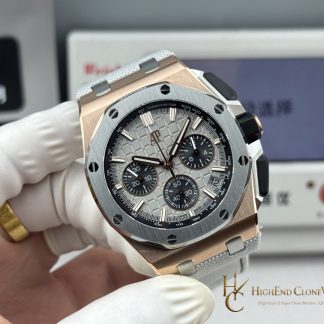 Audemars Piguet Royal Oak Offshore Rose Gold Gray Dial 26420 Selfwinding Chronograph super clone watch dial detail