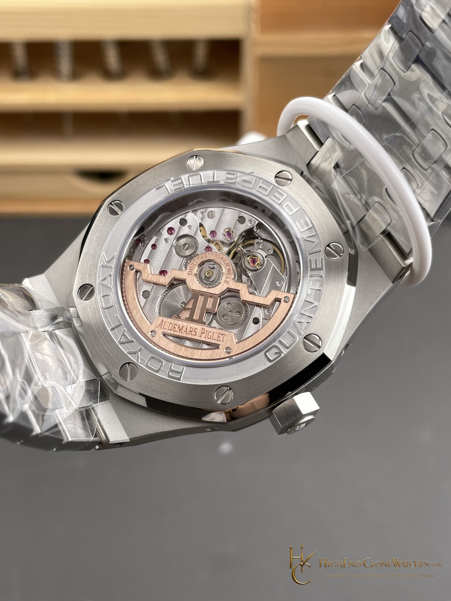 Audemars Piguet Royal Oak Perpetual Calendar Blue Dial 26574ST 41mm super clone watch bracelet or strap fit