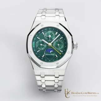 Audemars Piguet Royal Oak Perpetual Calendar Green Dial 26606ST 41mm super clone watch front view