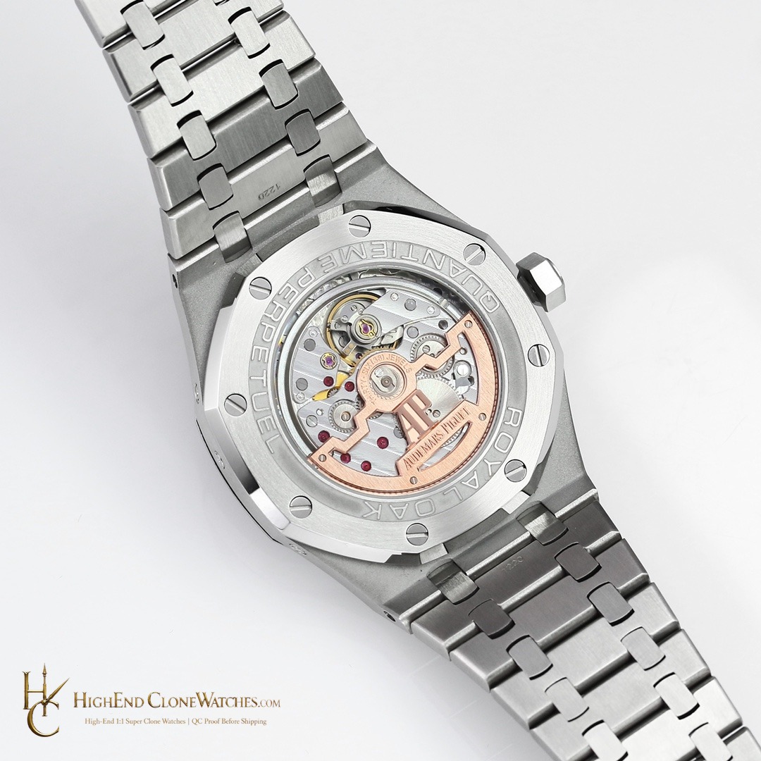 Audemars Piguet Royal Oak Perpetual Calendar Green Dial 26606ST 41mm super clone watch angled view