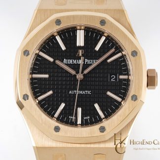 Audemars Piguet Royal Oak Rose Gold 15400 Black Dial super clone watch dial detail