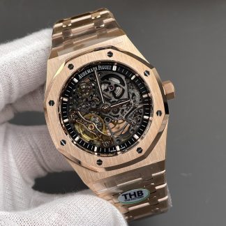 Audemars Piguet Royal Oak Rose Gold 15407 Skeleton Dial super clone watch dial detail