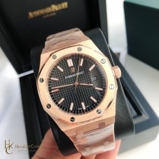 Audemars Piguet Royal Oak Rose Gold 15500 Black Dial super clone watch dial detail
