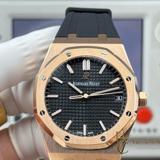 Audemars Piguet Royal Oak Rose Gold 15500 Black Dial super clone watch front view