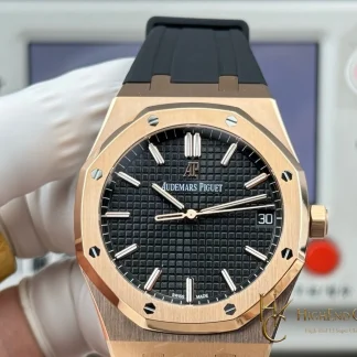 Audemars Piguet Royal Oak Rose Gold 15500 Black Dial super clone watch front view