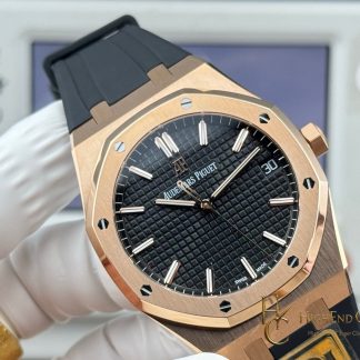 Audemars Piguet Royal Oak Rose Gold 15500 Black Dial super clone watch dial detail