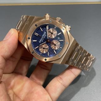 Audemars Piguet Royal Oak Rose Gold 26239 Blue Dial super clone watch dial detail