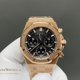 Audemars Piguet Royal Oak Rose Gold 26240 Black Dial super clone watch front view