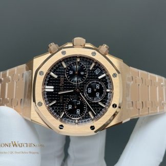 Audemars Piguet Royal Oak Rose Gold 26240 Black Dial super clone watch dial detail