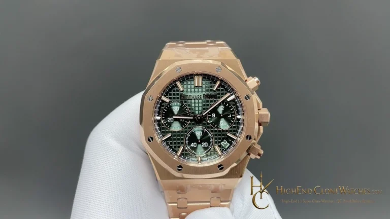 Audemars Piguet Royal Oak Rose Gold 26240 Green Dial super clone watch front view