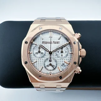 Audemars Piguet Royal Oak Rose Gold 26240 White Dial super clone watch front view
