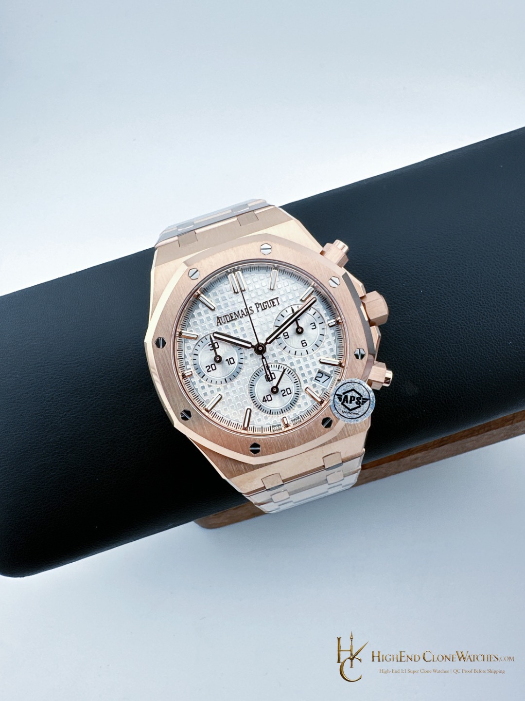 Audemars Piguet Royal Oak Rose Gold 26240 White Dial super clone watch side case profile