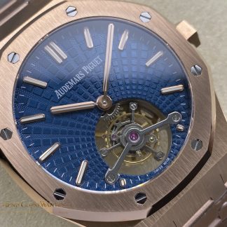 Audemars Piguet Royal Oak Rose Gold 26522OR Blue Tourbillon Dial 41mm super clone watch dial detail