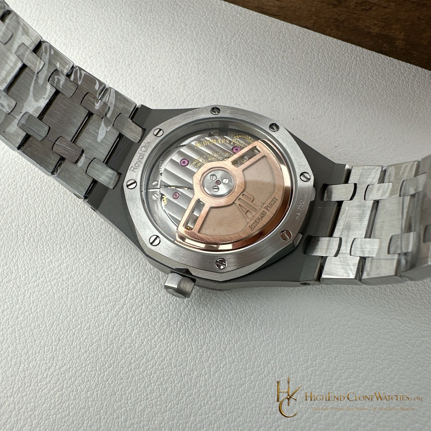Audemars Piguet Royal Oak Selfwinding 77350ST 34mm super clone watch angled view