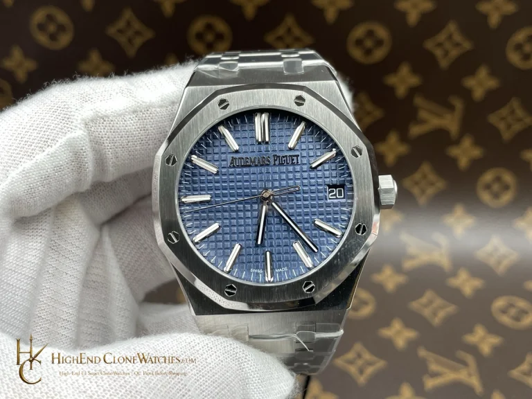 Audemars Piguet Royal Oak Selfwinding 77350ST Blue Dial 34mm super clone watch front view