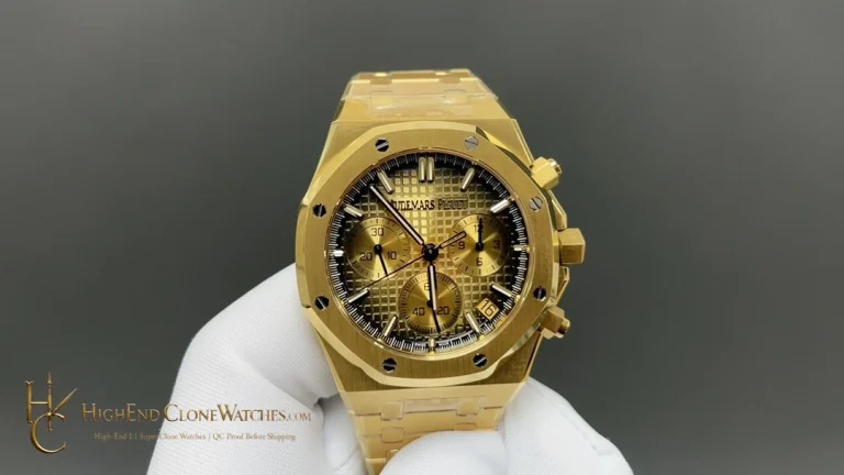 Audemars Piguet Royal Oak Smoked Gold Dial 26240BA Selfwinding Chronograph super clone watch front view