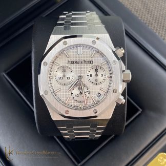 Audemars Piguet Royal Oak White Dial 26240 Selfwinding Chronograph super clone watch front view