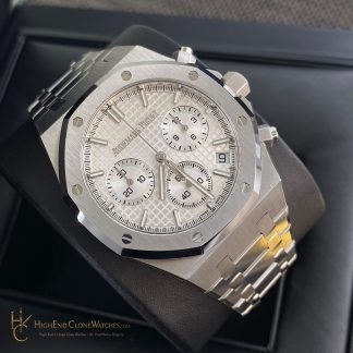 Audemars Piguet Royal Oak White Dial 26240 Selfwinding Chronograph super clone watch dial detail