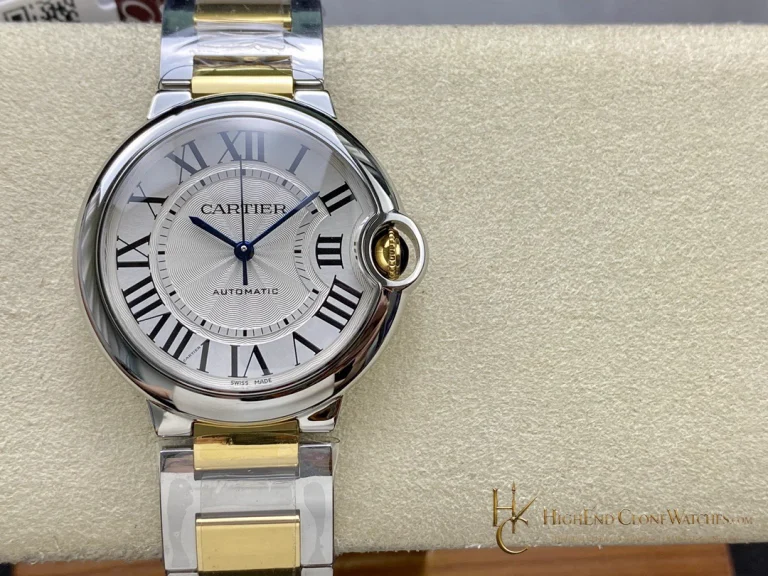 Cartier Ballon Bleu W2BB0002 silver Roman-numeral dial and two-tone bracelet