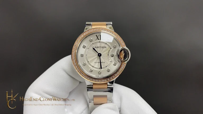 Cartier Ballon Bleu W3BB0023 silver dial and stone-set bezel