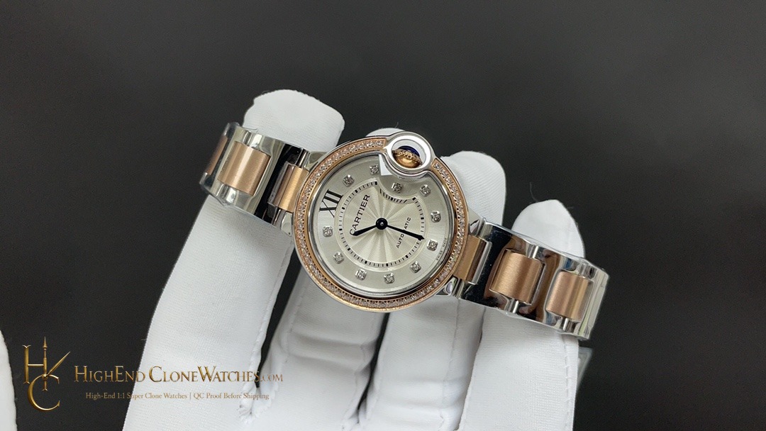 Cartier Ballon Bleu de Cartier W3BB0023 angled dial view super clone watch