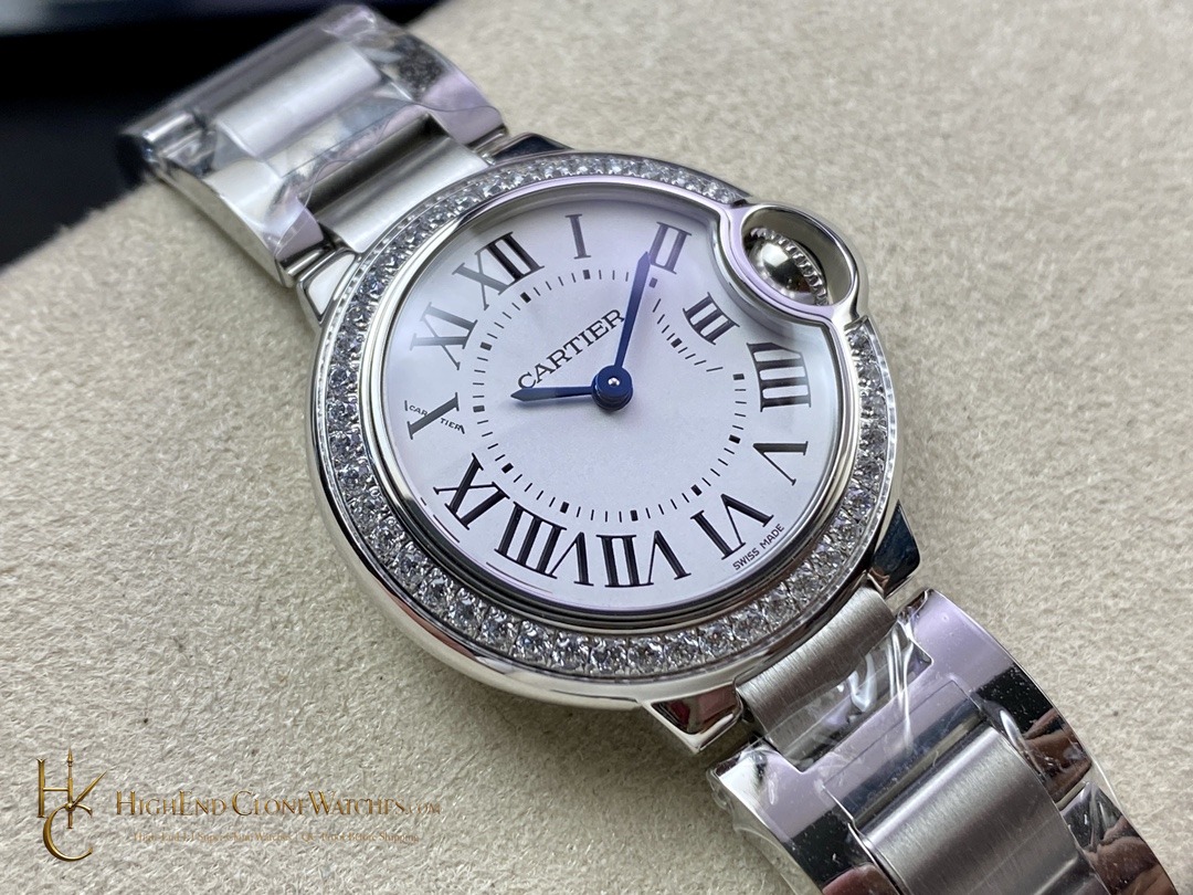 Cartier Ballon Bleu de Cartier W4BB0015 angled dial view super clone watch