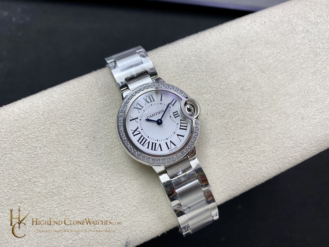 Cartier Ballon Bleu de Cartier W4BB0015 crown and case detail super clone watch