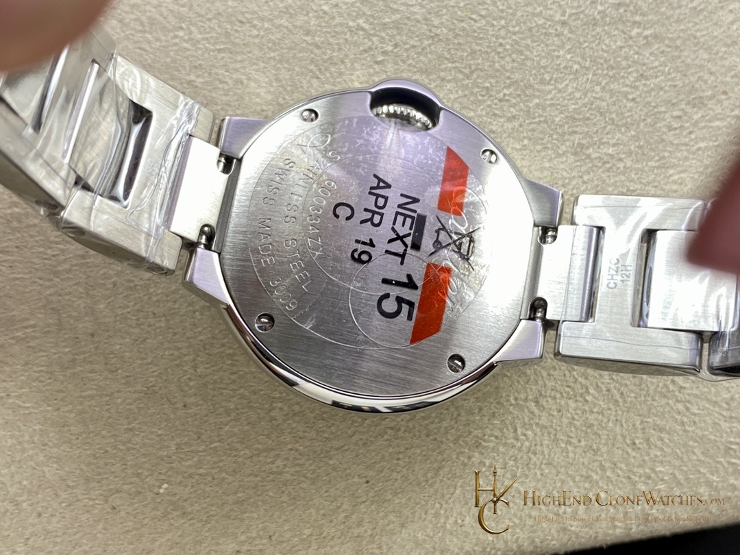 Cartier Ballon Bleu de Cartier W4BB0015 caseback view super clone watch