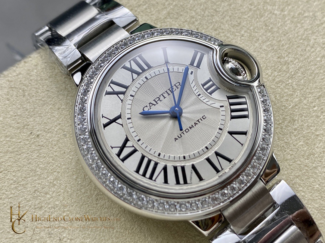 Cartier Ballon Bleu de Cartier W4BB0024 angled dial view super clone watch
