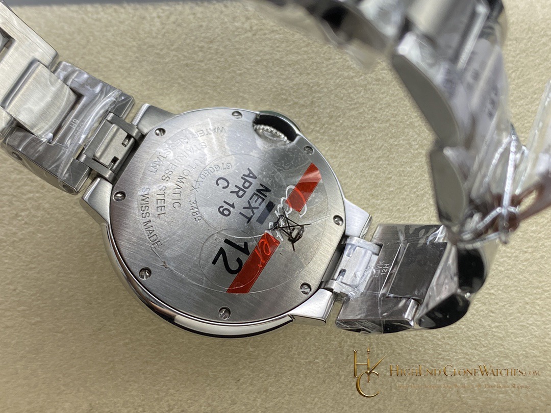 Cartier Ballon Bleu de Cartier W4BB0024 caseback view super clone watch