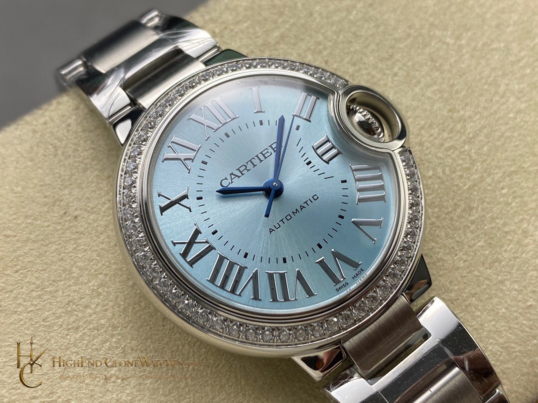 Cartier Ballon Bleu de Cartier W4BB0028 angled dial view super clone watch