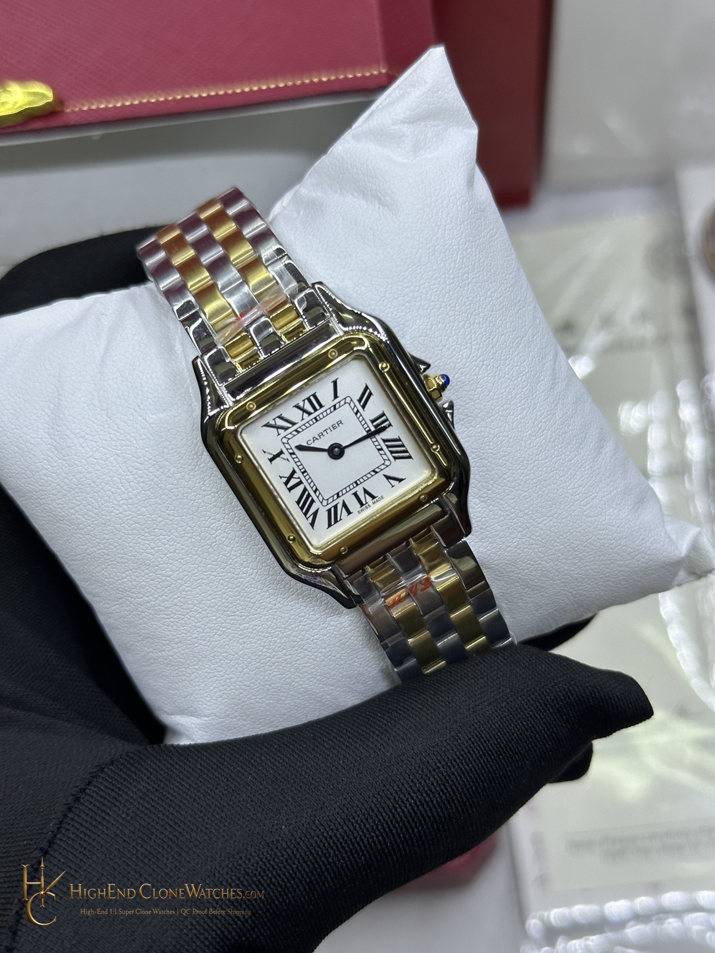 Cartier Panthere de Cartier W2PN0013 angled dial view super clone watch