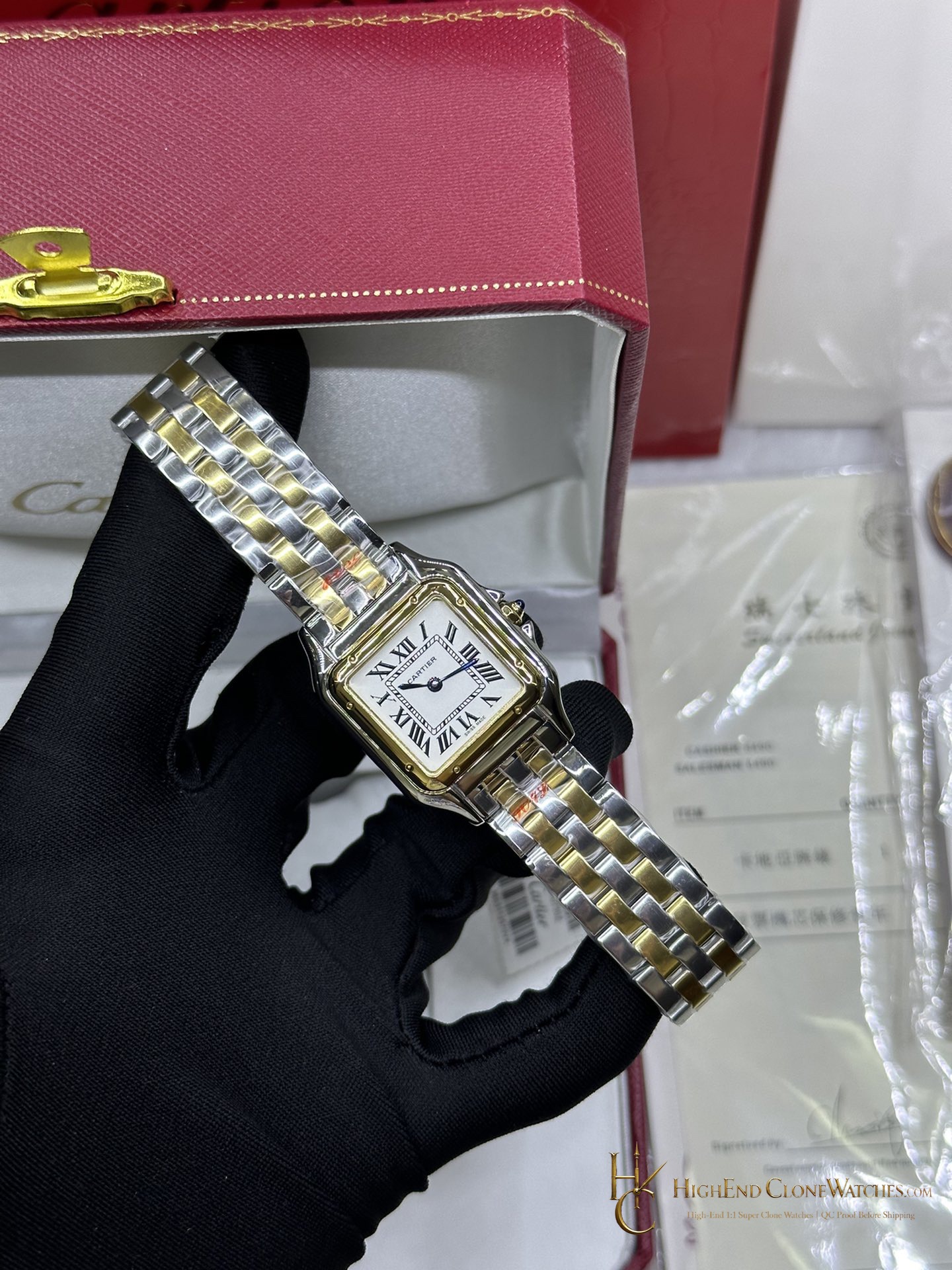 Cartier Panthere de Cartier W2PN0013 wrist presentation super clone watch