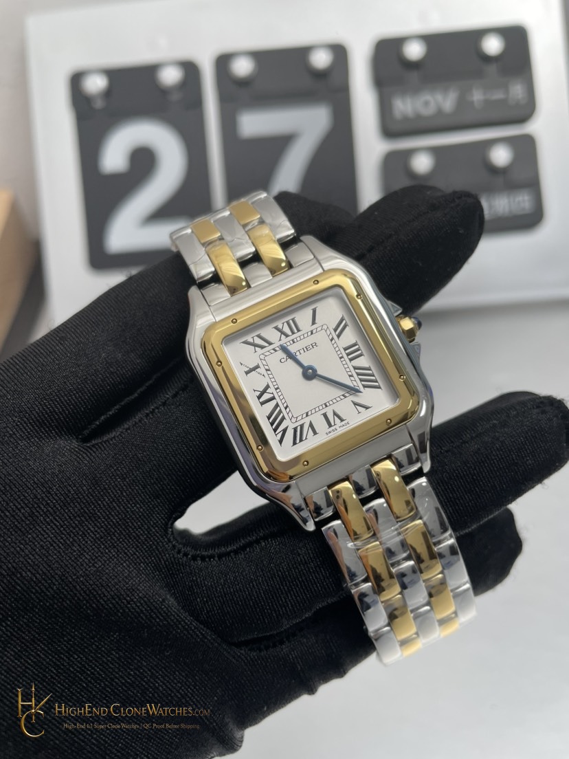 Cartier Panthere de Cartier W2PN0007 angled dial view super clone watch