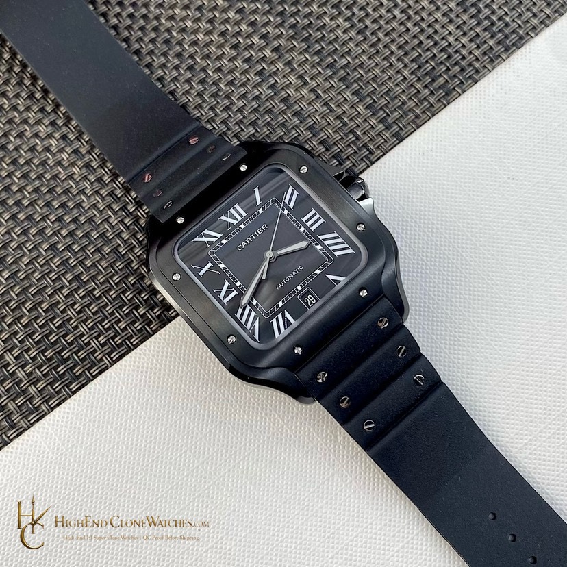 Cartier Santos de Cartier Large WSSA0039 angled dial view super clone watch