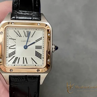Cartier Santos-Dumont W2SA0012 silver-white Roman-numeral dial and blue hands