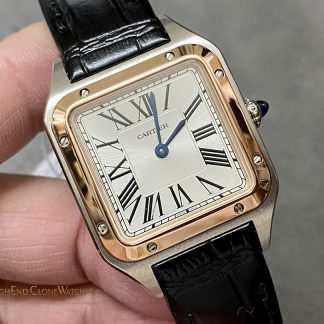 Cartier Santos-Dumont Large W2SA0012 angled dial view super clone watch