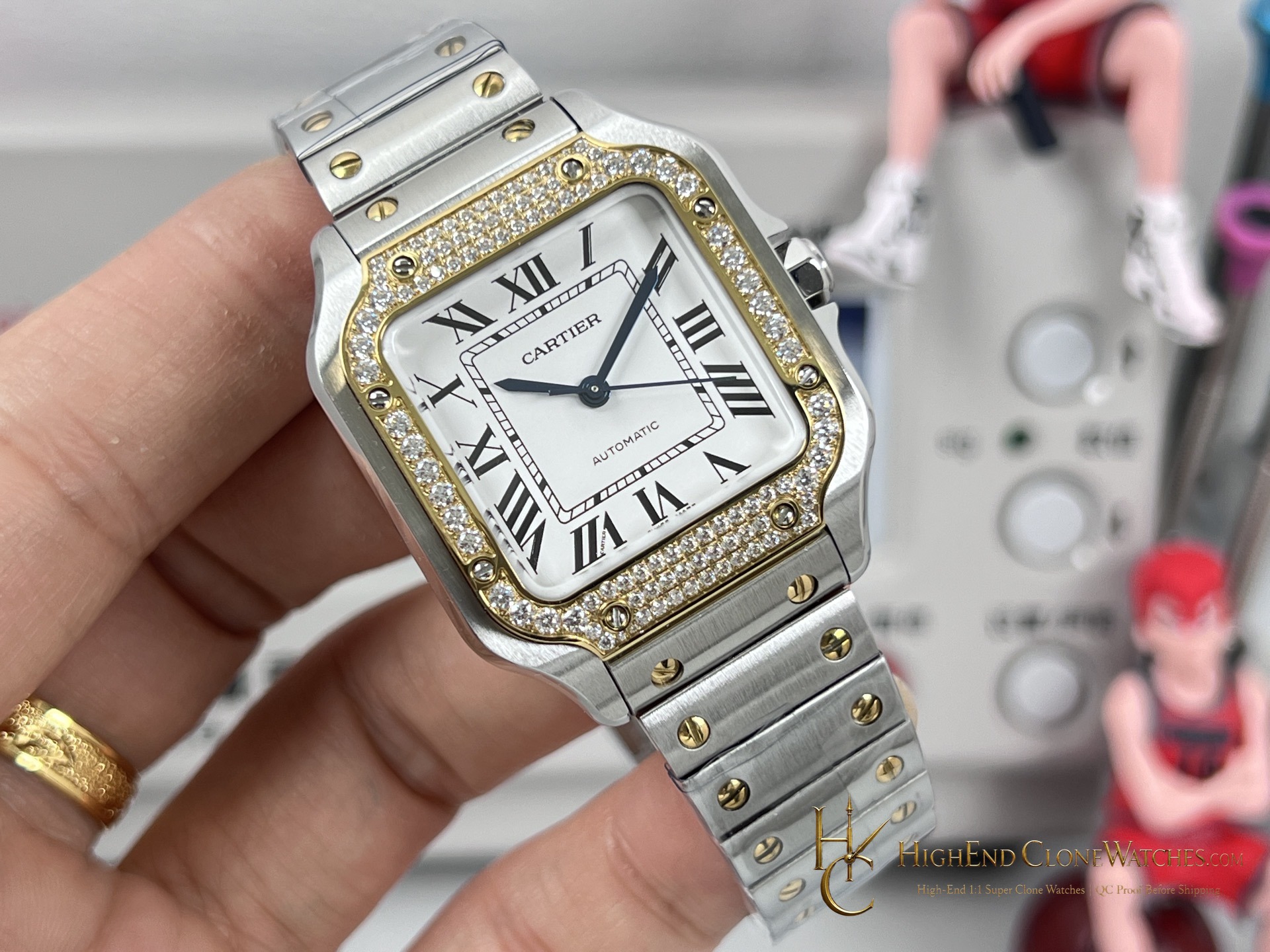 Cartier Santos-Dumont front view super clone watch