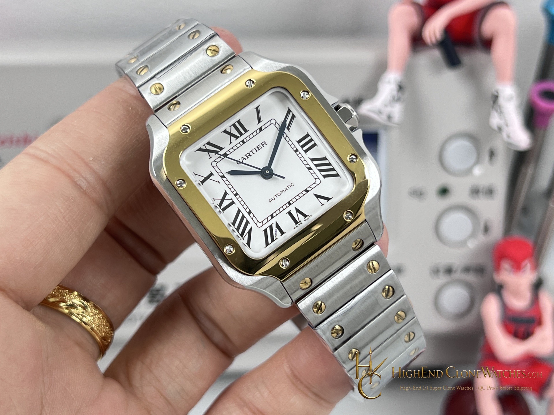 Cartier Santos-Dumont side case profile super clone watch
