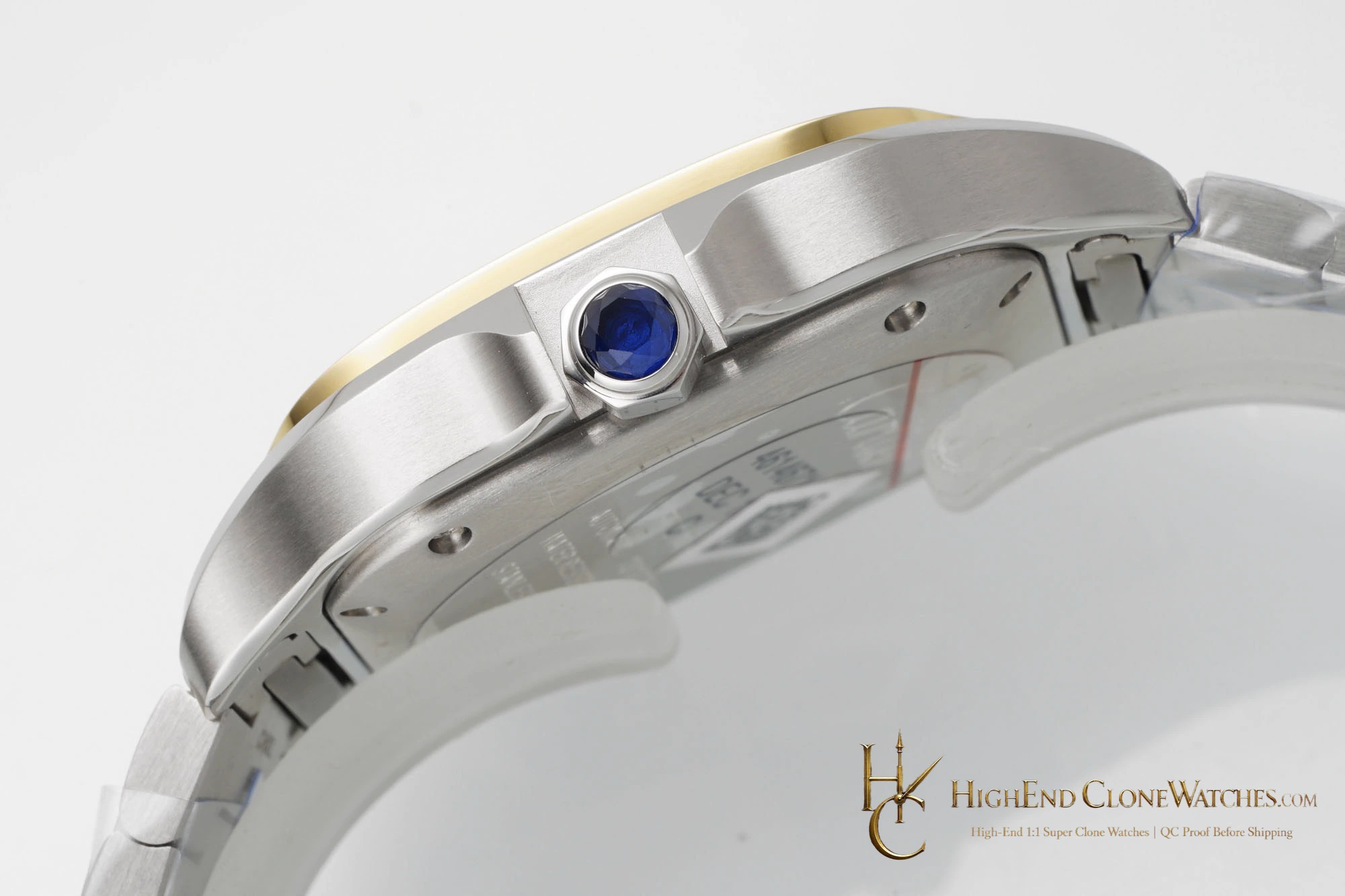Cartier Santos-Dumont 35.1mm silver dial diamond bezel super clone watch - product view 8