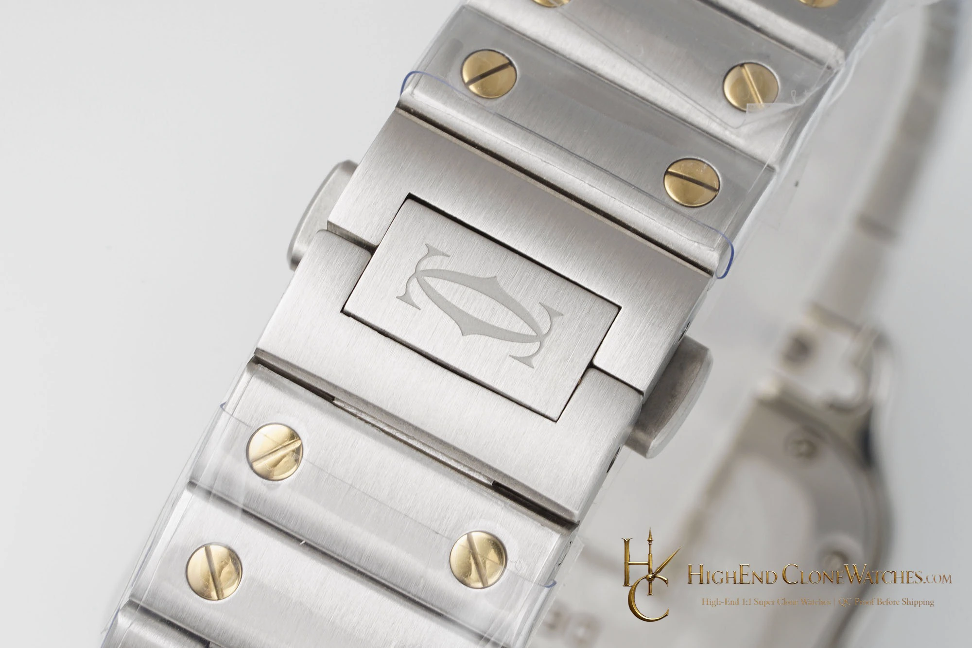 Cartier Santos-Dumont 35.1mm silver dial diamond bezel super clone watch - product view 9