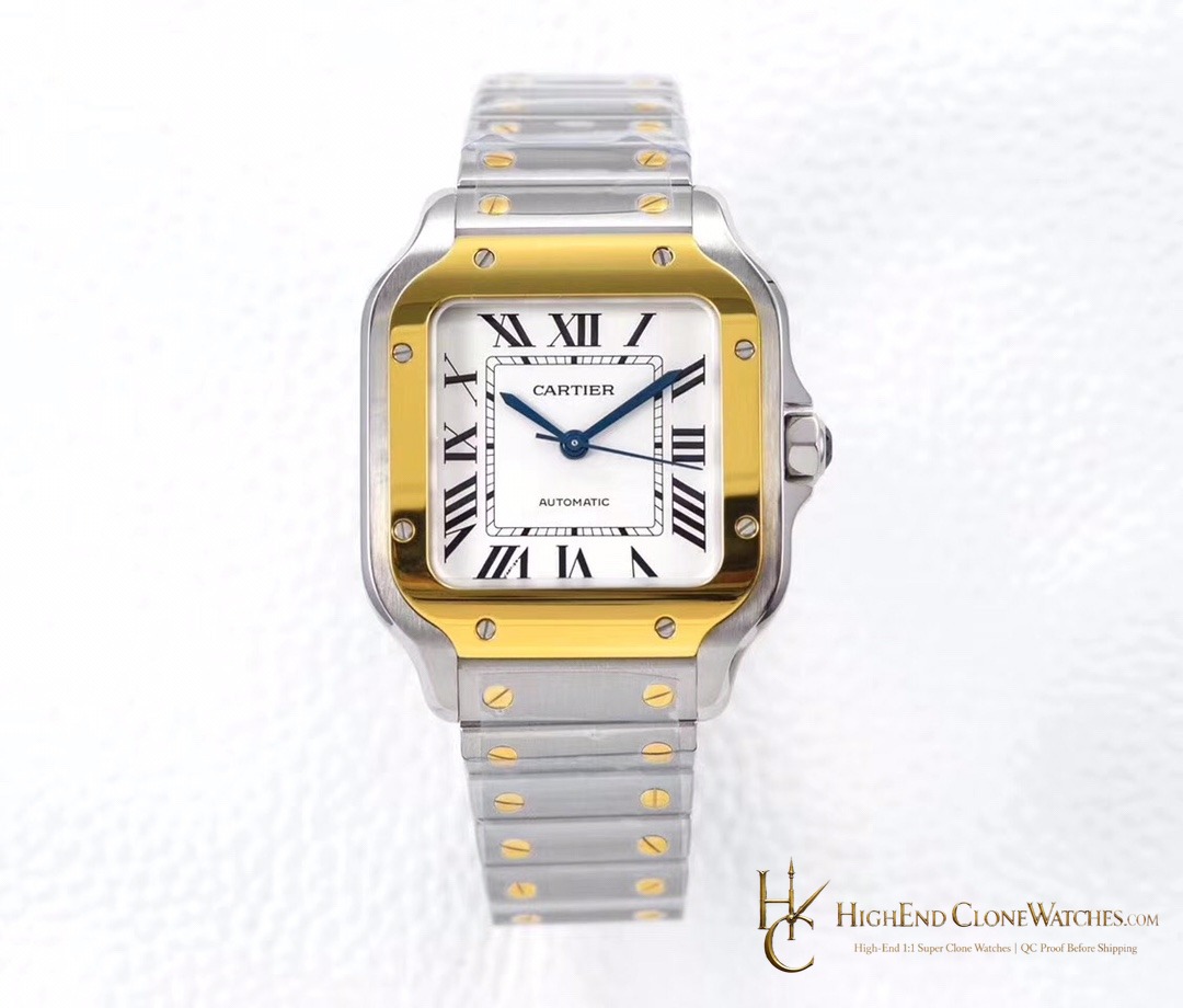 Cartier Santos de Cartier Medium W2SA0016 front view super clone watch