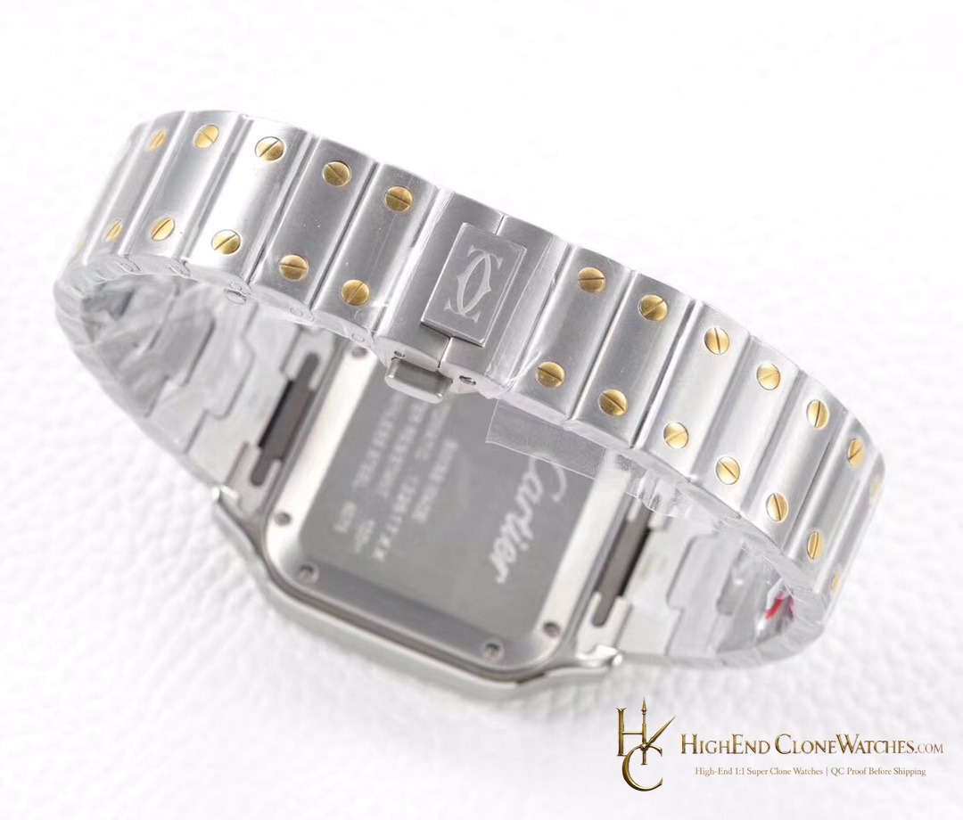 Cartier Santos de Cartier Medium W2SA0016 wrist presentation super clone watch
