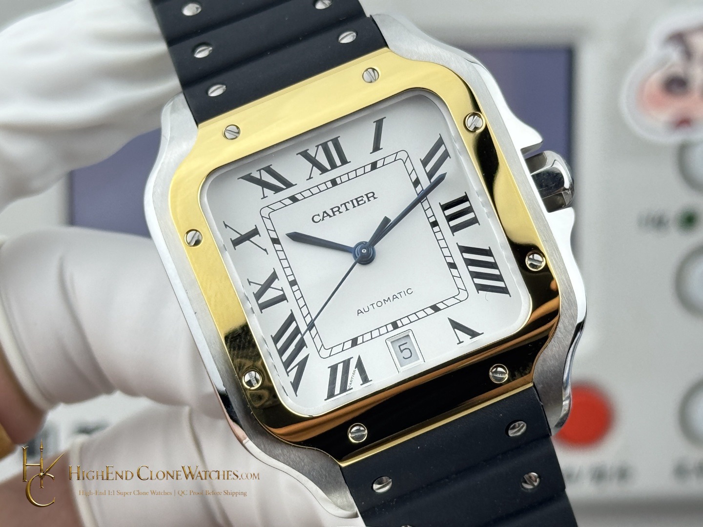 Cartier Santos de Cartier Large W2SA0009 side case profile super clone watch