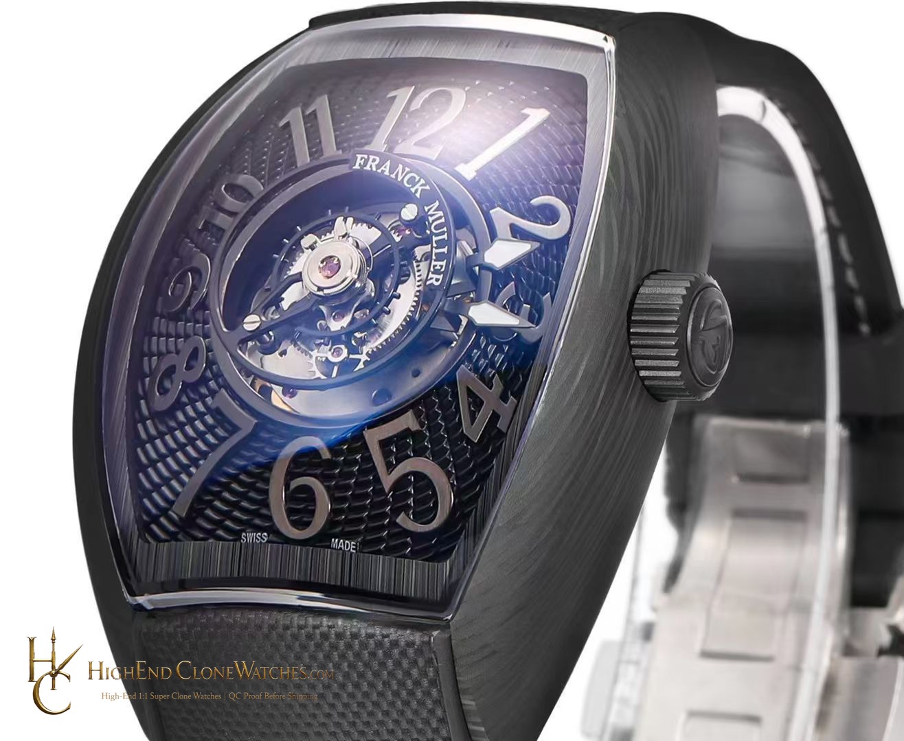 Franck Muller Grand Central Tourbillon CX 40 T CTR TTBR TTBR TT angled dial view super clone watch