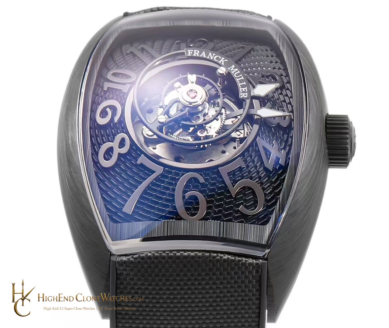 Franck Muller Grand Central Tourbillon CX 40 T CTR TTBR TTBR TT crown and case detail super clone watch
