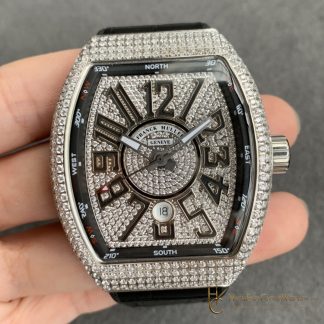 Franck Muller Vanguard V 45 SC DT DC D(OGNR) front view super clone watch